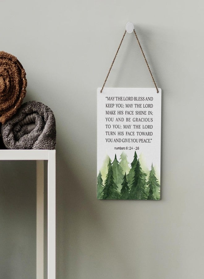 SENJIAN Motivational Wall Decor Christian Scripture Wall Art Religious Gifts Vintage Bible Verse Hanging Wall Decor Wood Sign for Home Office Living Room Bedroom Kitchen Bathroom Front Door - Image 5
